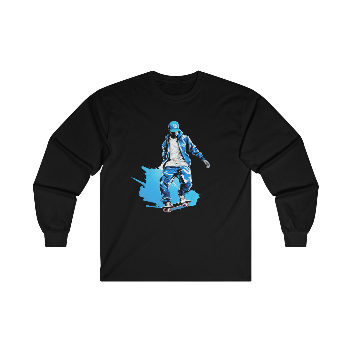 Fresh Pavement Long Sleeve Blue White 002