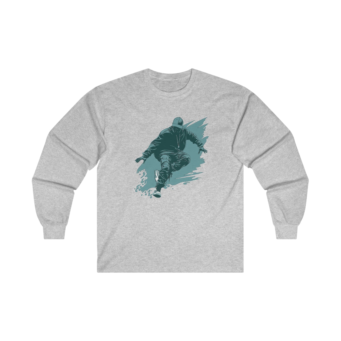 Fresh Pavement Long Sleeve Tee Black_Teal