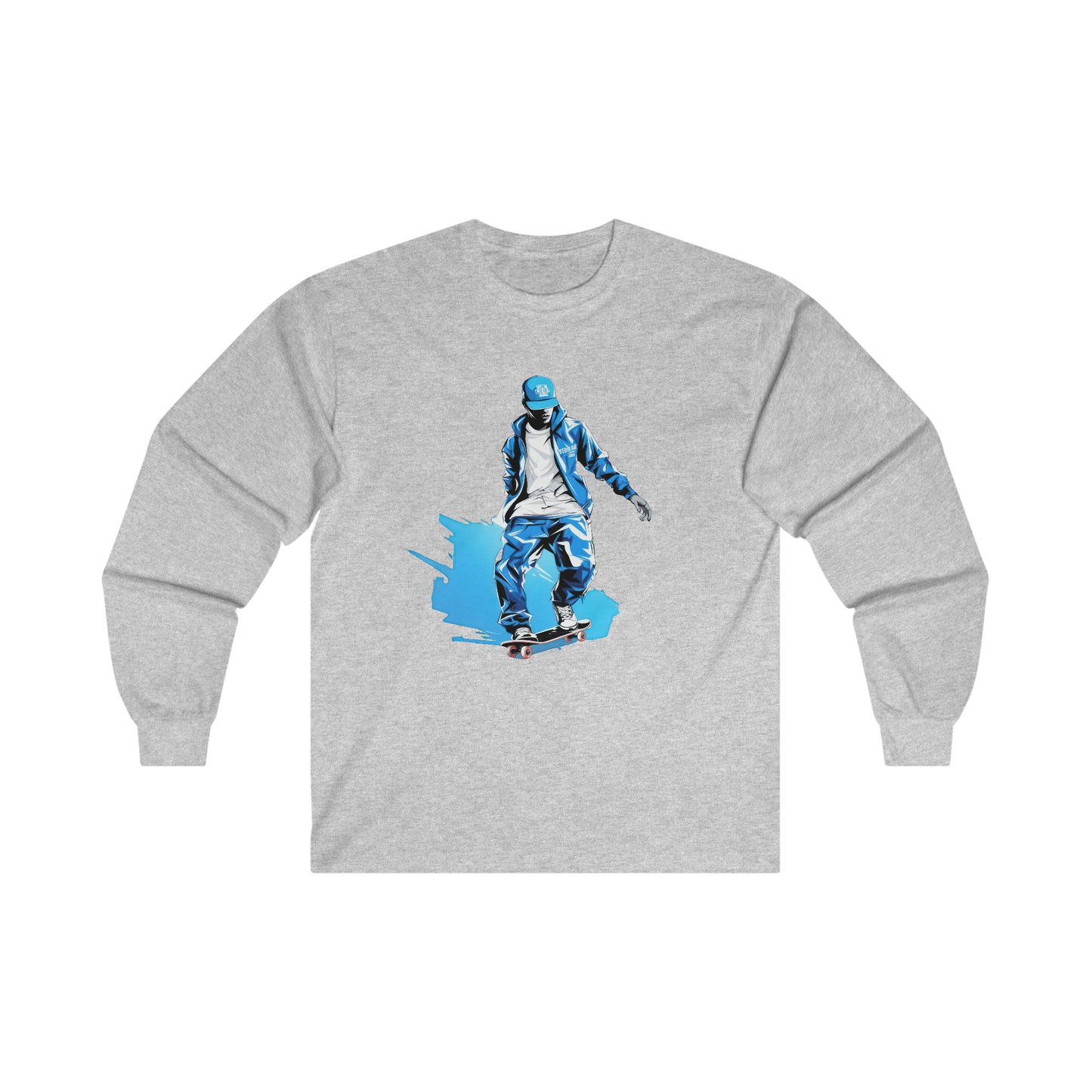 Fresh Pavement Long Sleeve Blue White 002