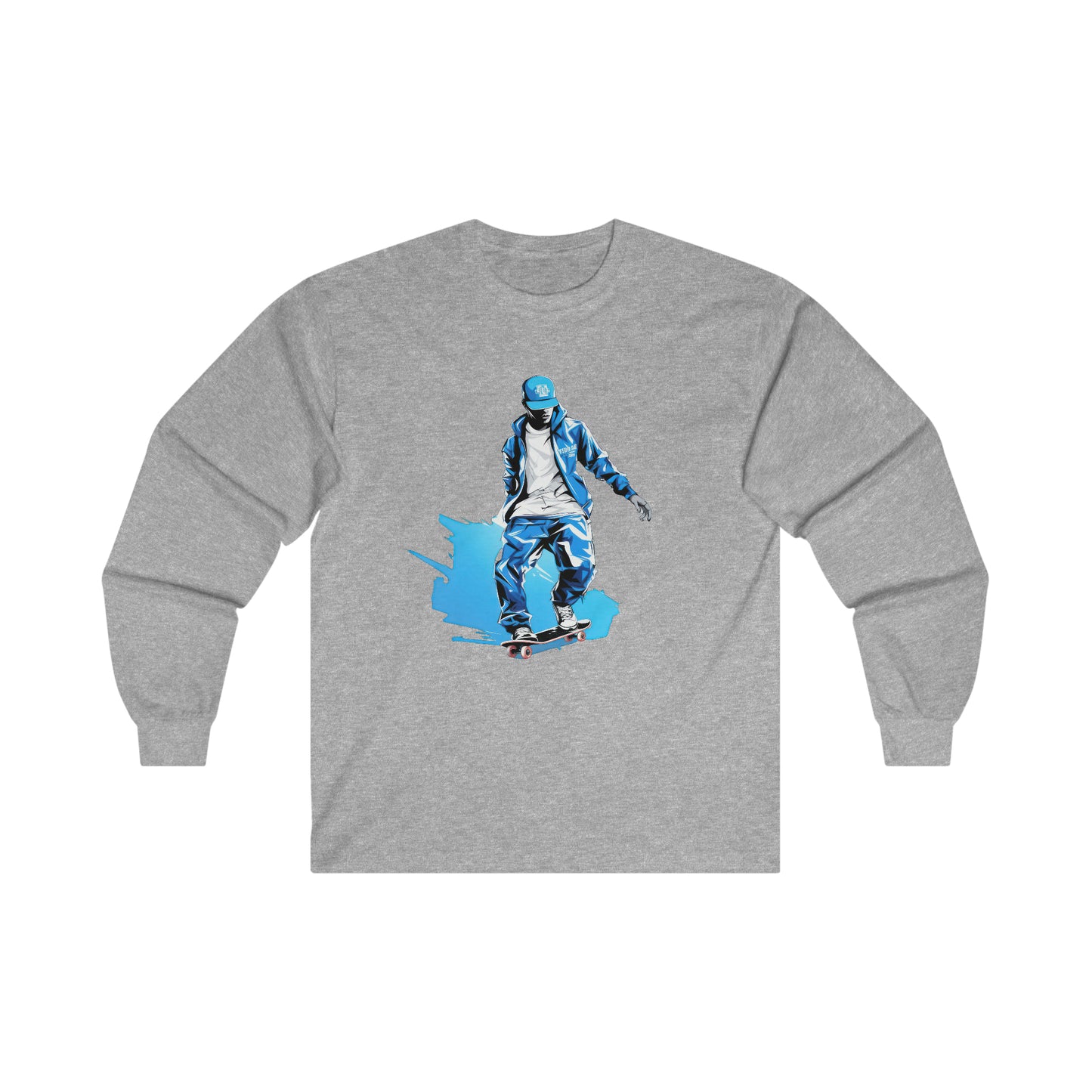 Fresh Pavement Long Sleeve Blue White 002