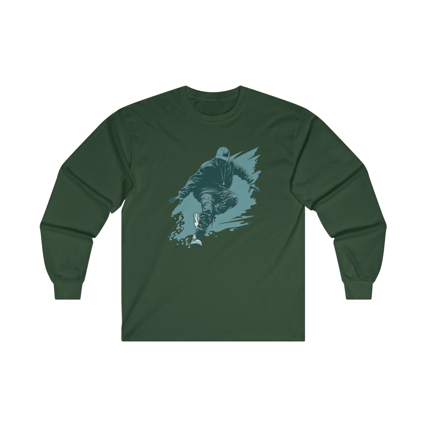 Fresh Pavement Long Sleeve Tee Black_Teal