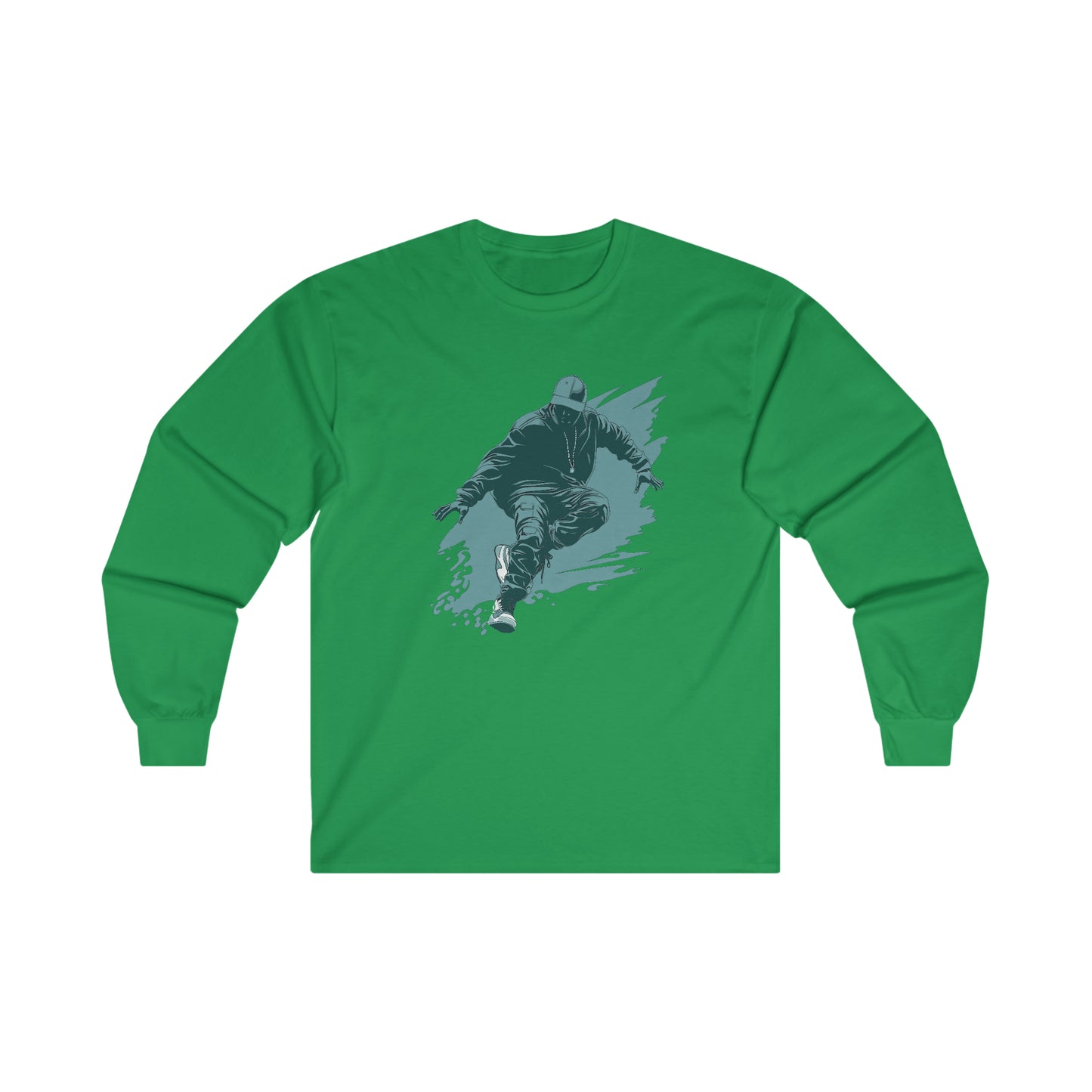 Fresh Pavement Long Sleeve Tee Black_Teal