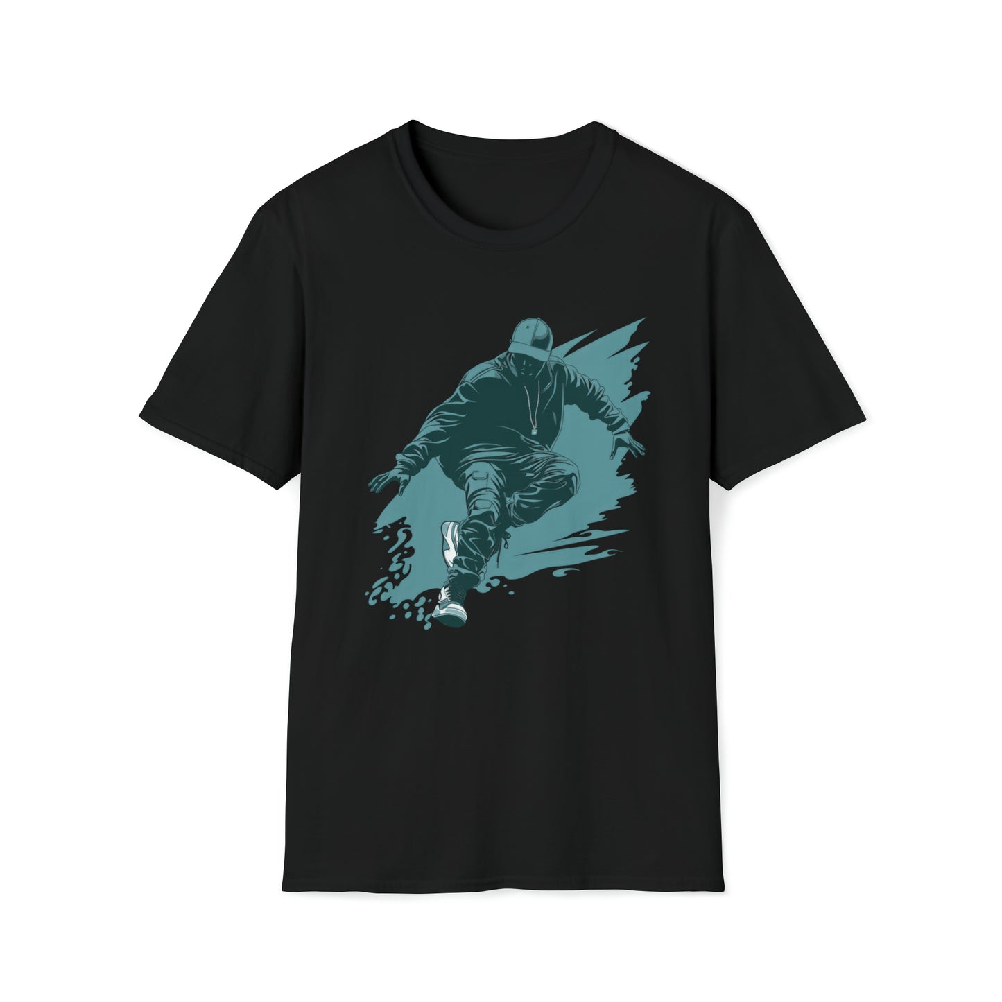 Fresh Pavement  T-Shirt (Black_Teal)