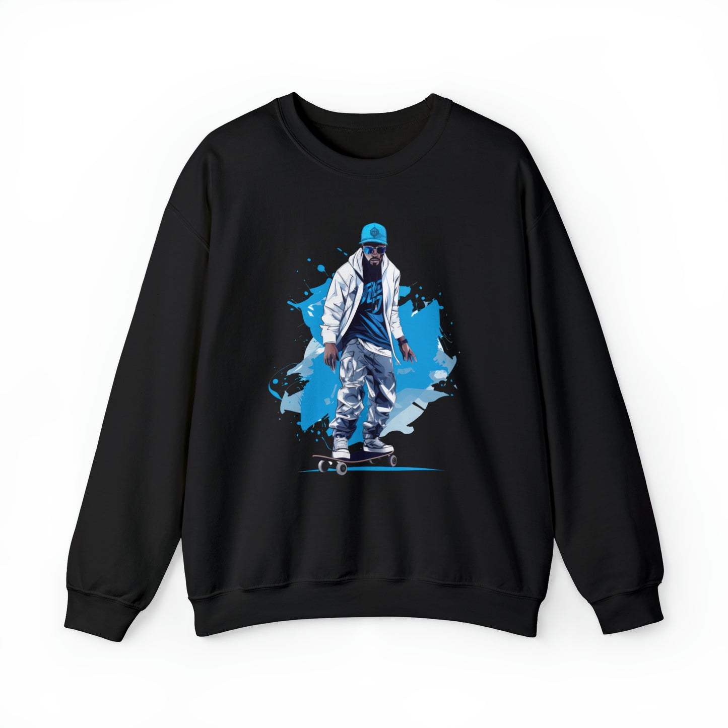 Fresh Pavement Sweatshirt (Blue_White 001)