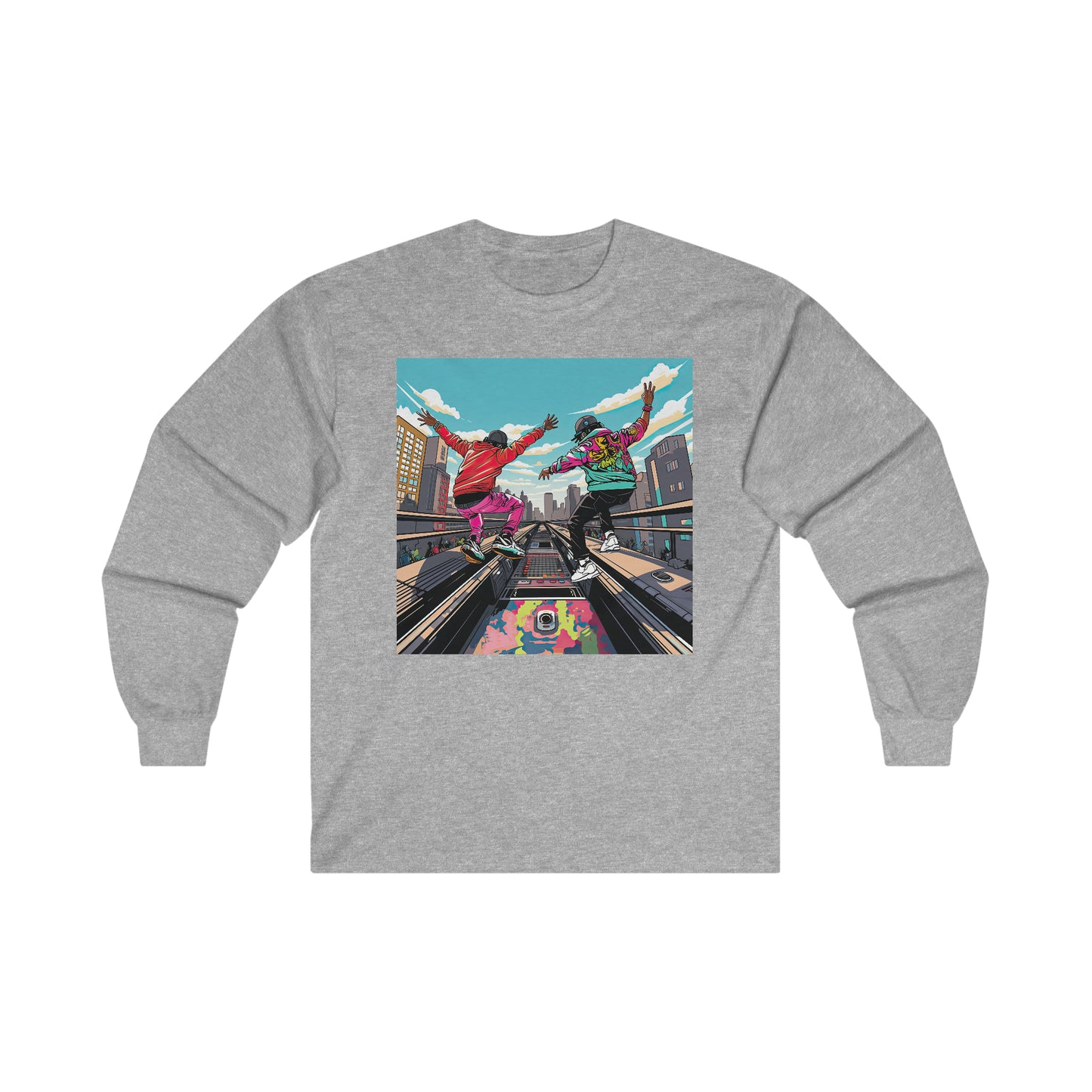 Sturdy on The A-Train Long Sleeve T-Shirt (002)