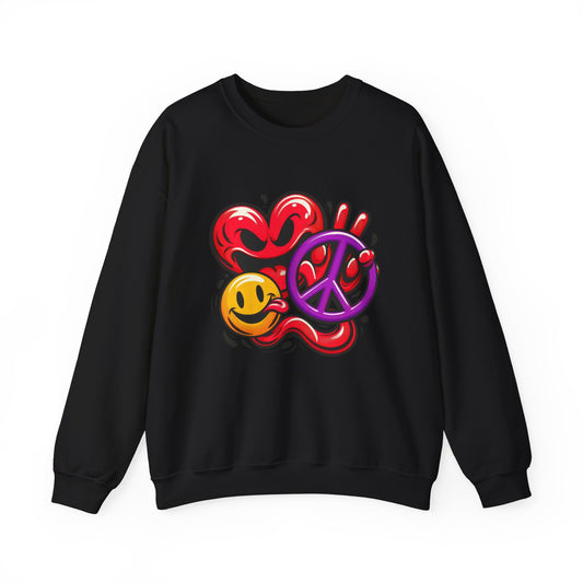 Love Peace and Happiness Crewneck Sweatshirt 002