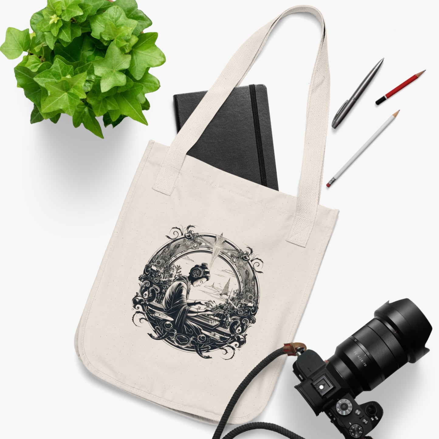 God is a DJ Canvas Tote Bag (#010)