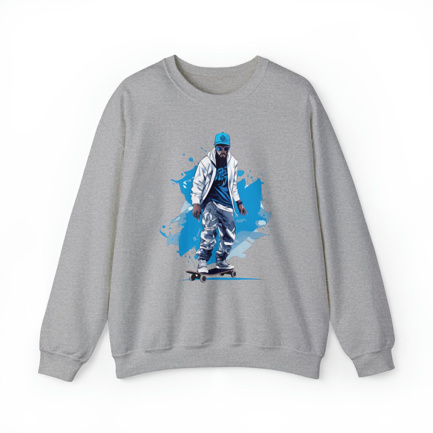 Fresh Pavement Sweatshirt (Blue_White 001)