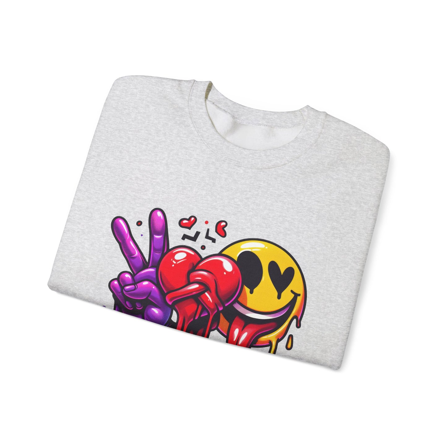 Love Peace and Happiness Crewneck Sweatshirt 001