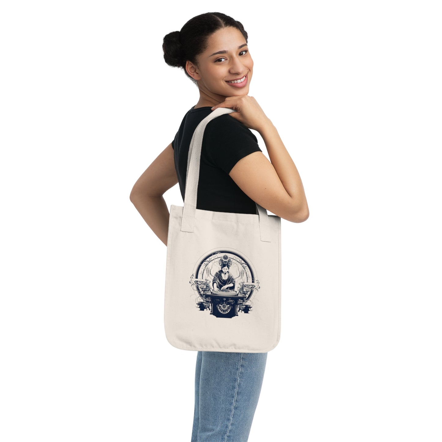 God is a DJ Canvas Tote Bag (#007)