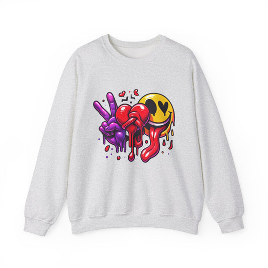 Love Peace and Happiness Crewneck Sweatshirt 001