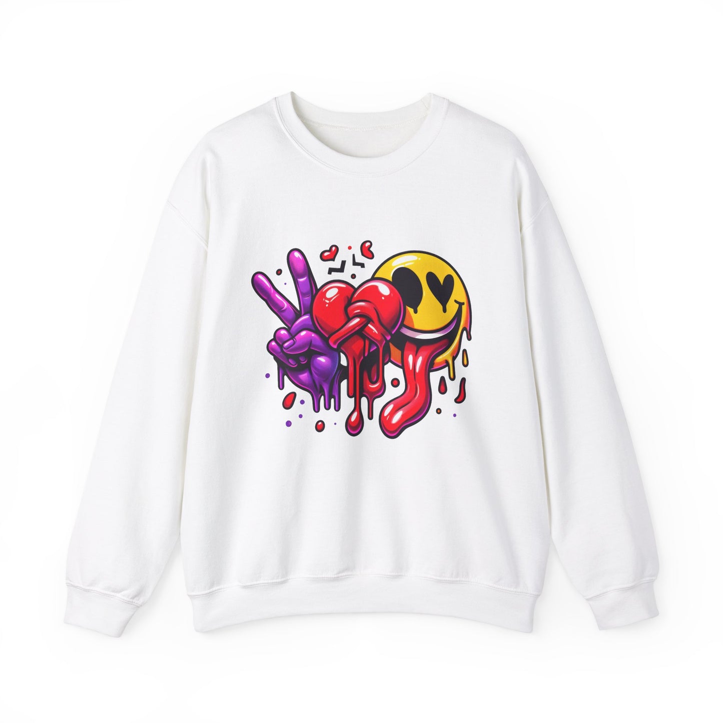 Love Peace and Happiness Crewneck Sweatshirt 001