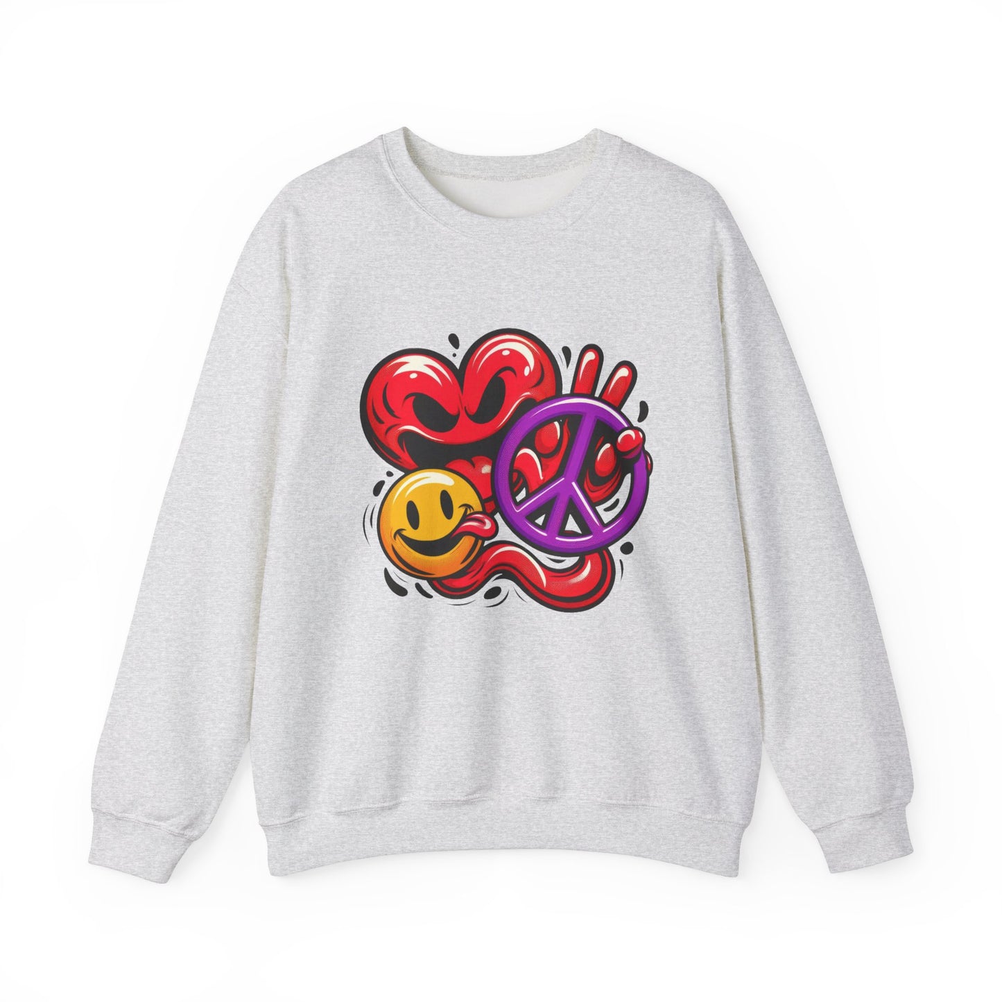 Love Peace and Happiness Crewneck Sweatshirt 002