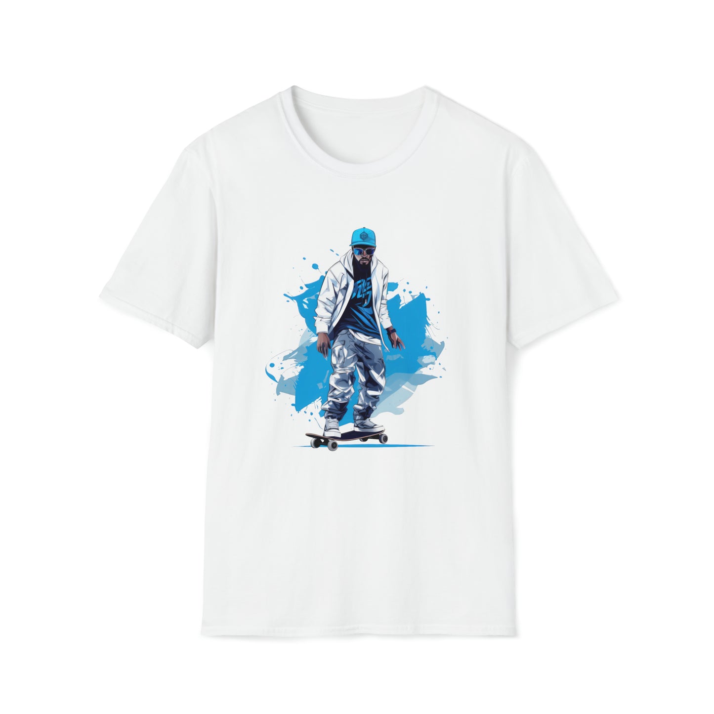 Fresh Pavement T-Shirt (Blue_White#001)