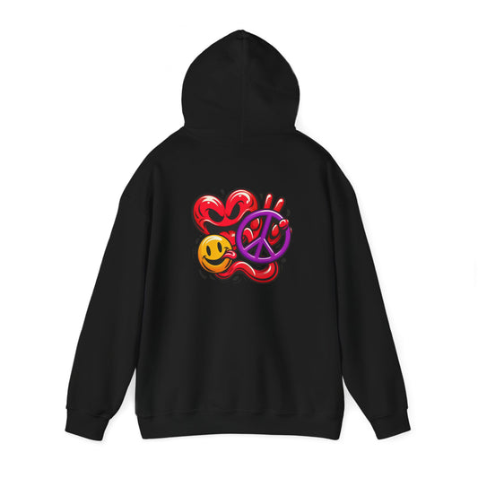 Love Peace and Happiness Hooded Sweatshirt 002