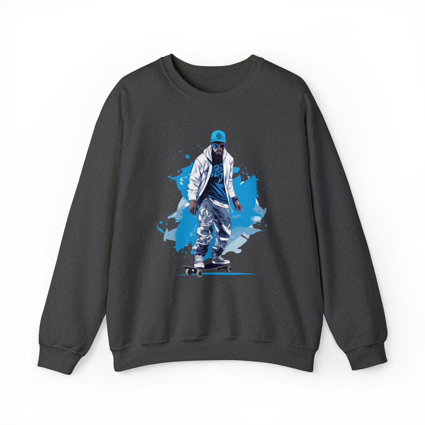 Fresh Pavement Sweatshirt (Blue_White 001)