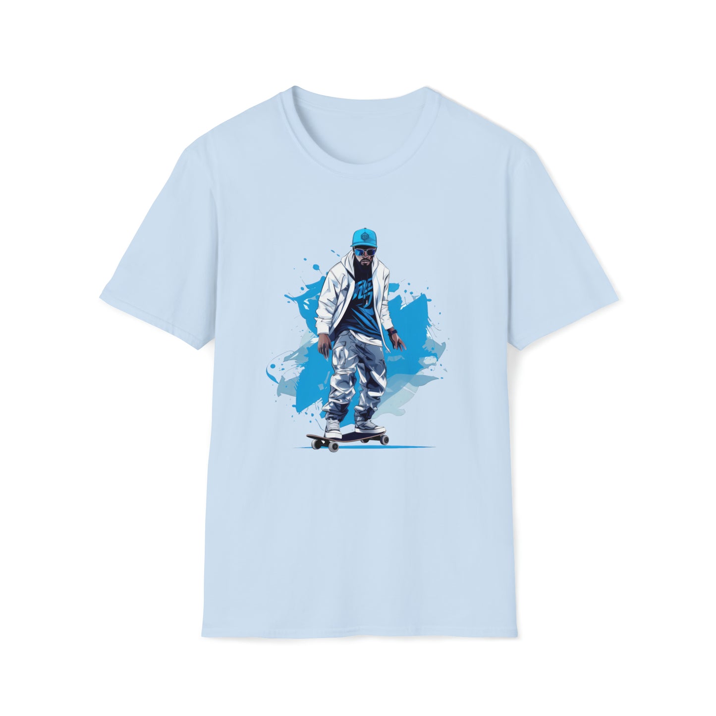 Fresh Pavement T-Shirt (Blue_White#001)