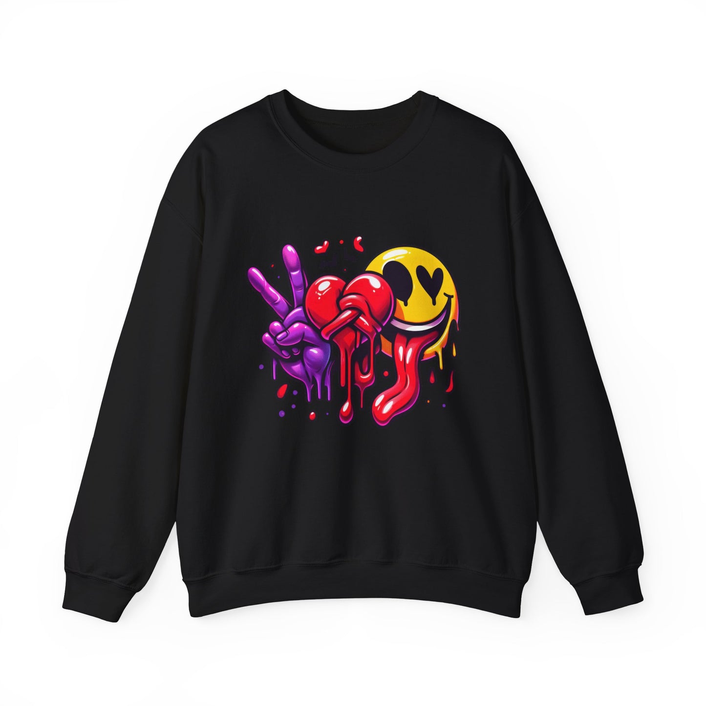 Love Peace and Happiness Crewneck Sweatshirt 001