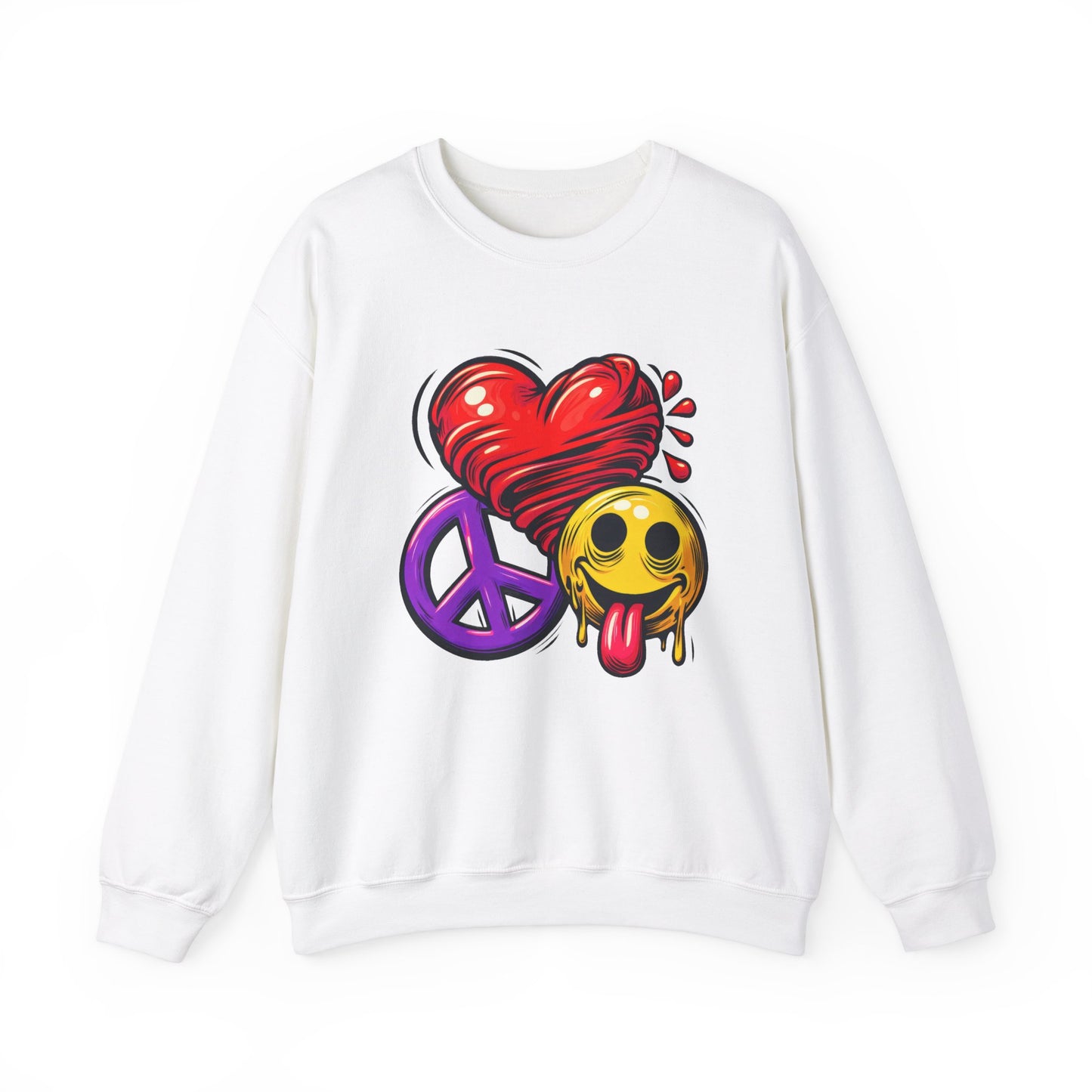 Love Peace and Happiness Crewneck Sweatshirt 003