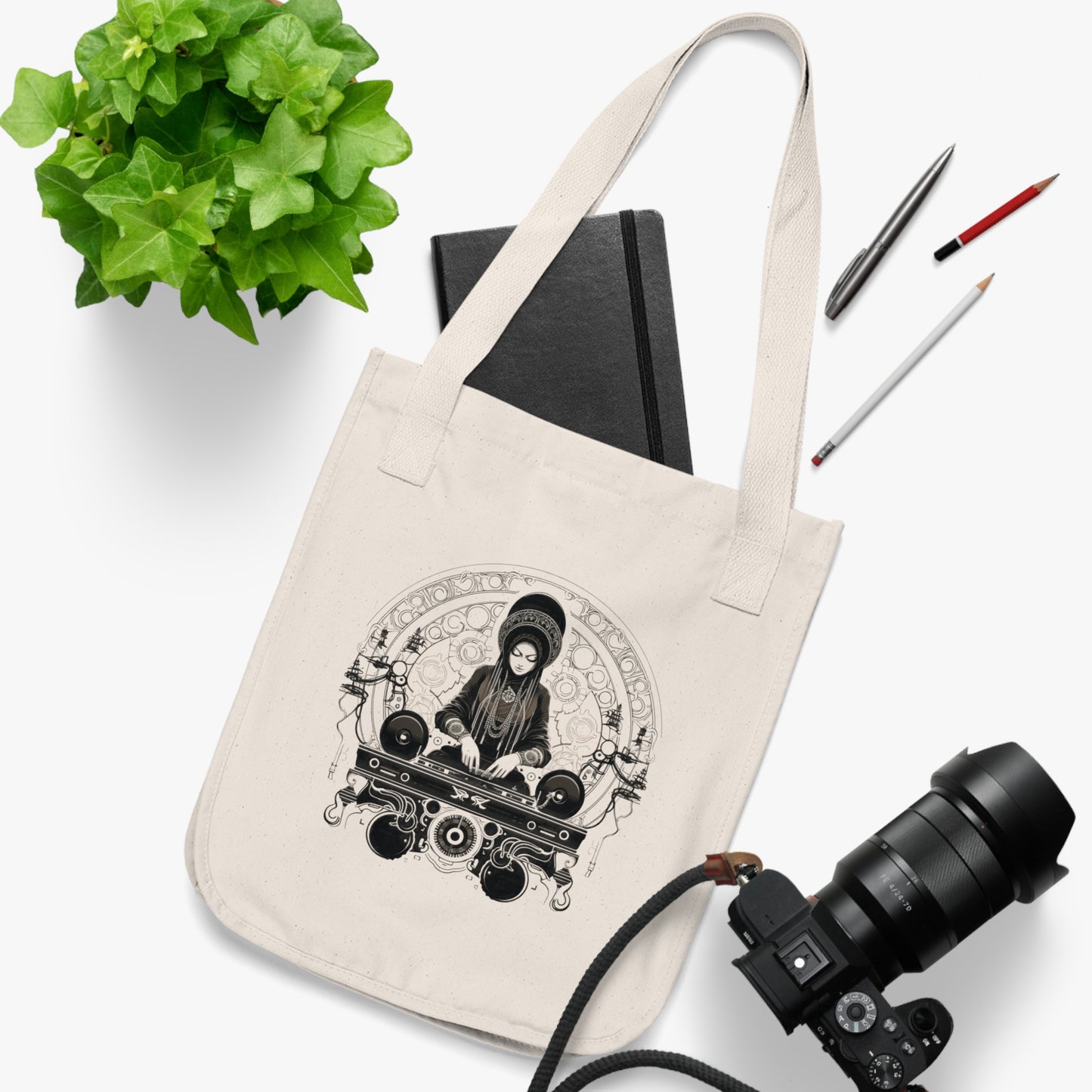 God is a DJ Canvas Tote Bag (#009)