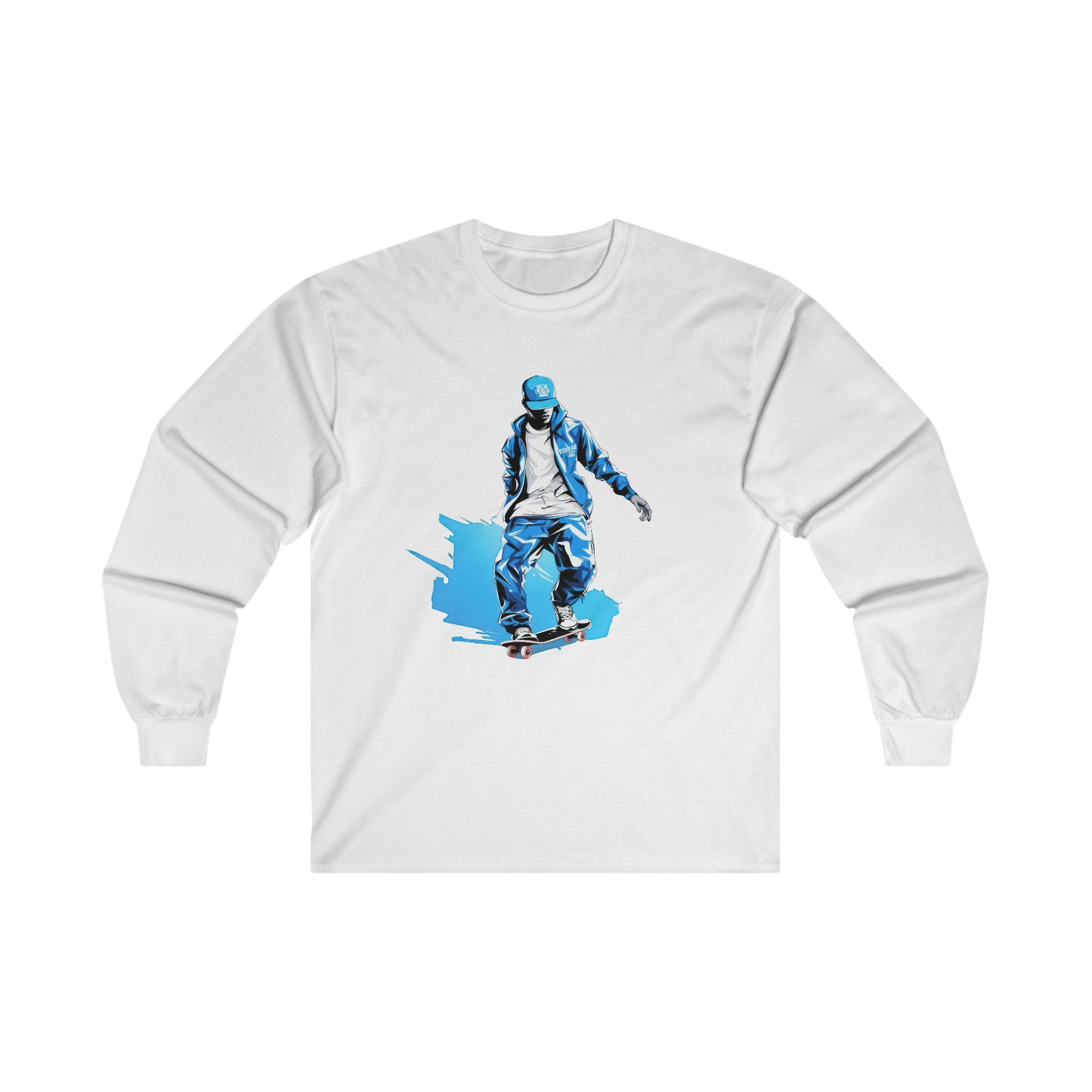 Fresh Pavement Long Sleeve Blue White 002