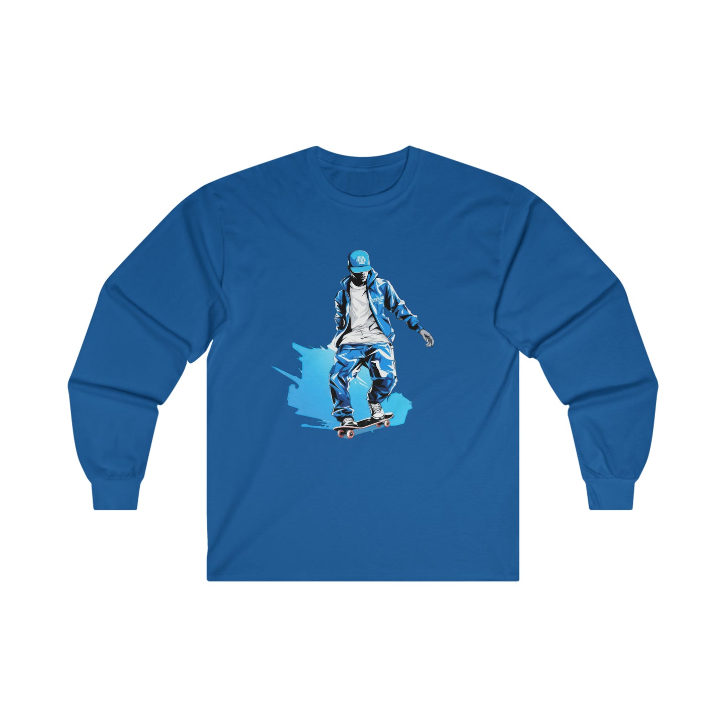 Fresh Pavement Long Sleeve Blue White 002