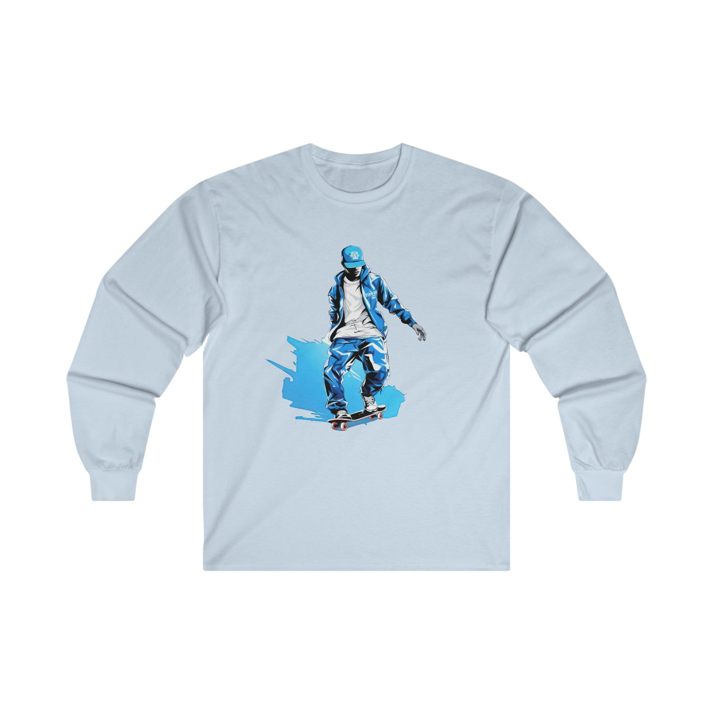 Fresh Pavement Long Sleeve Blue White 002