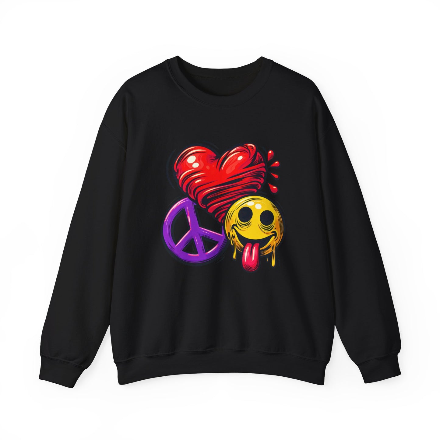 Love Peace and Happiness Crewneck Sweatshirt 003