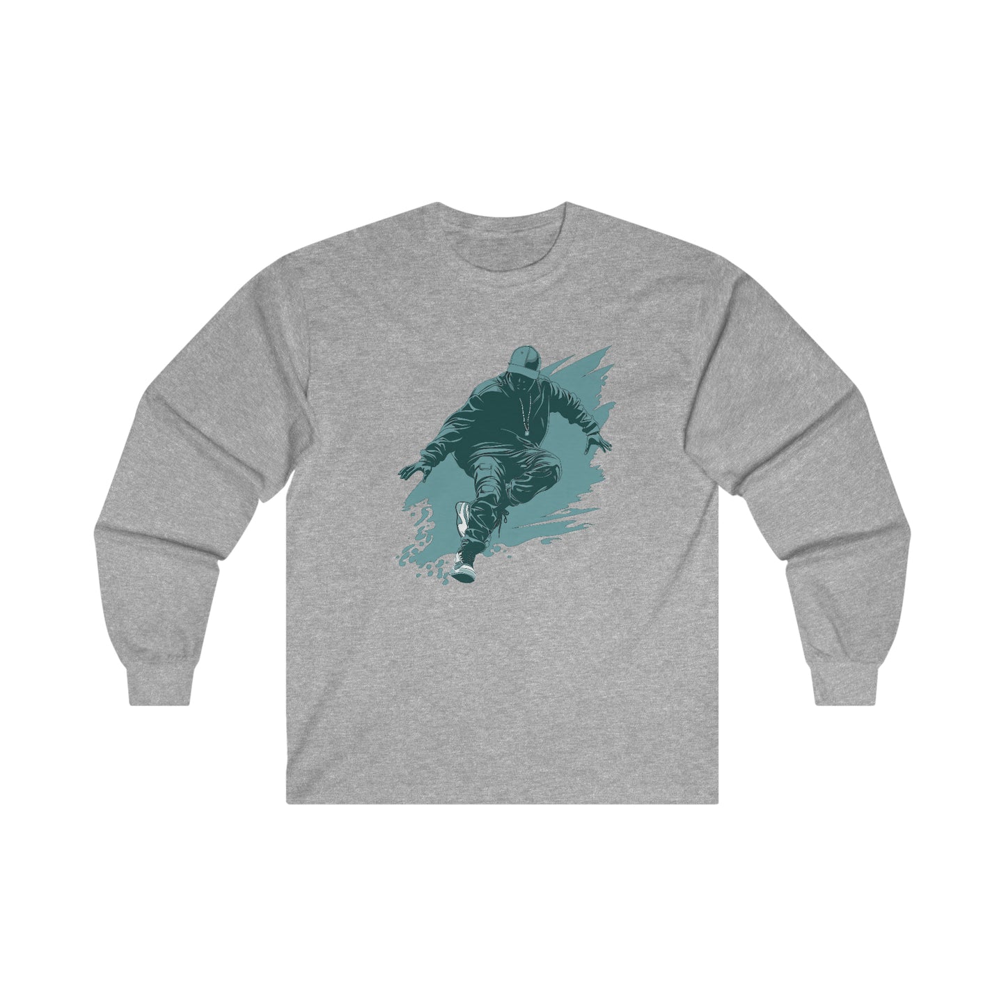 Fresh Pavement Long Sleeve Tee Black_Teal