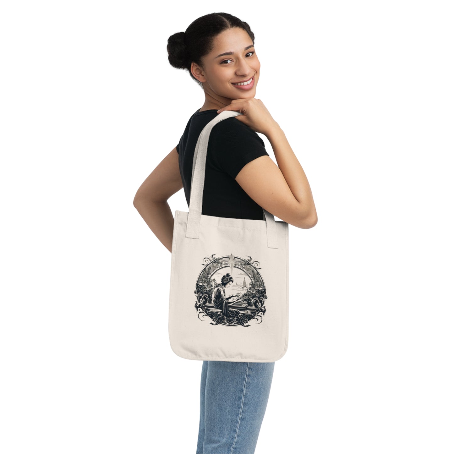 God is a DJ Canvas Tote Bag (#010)