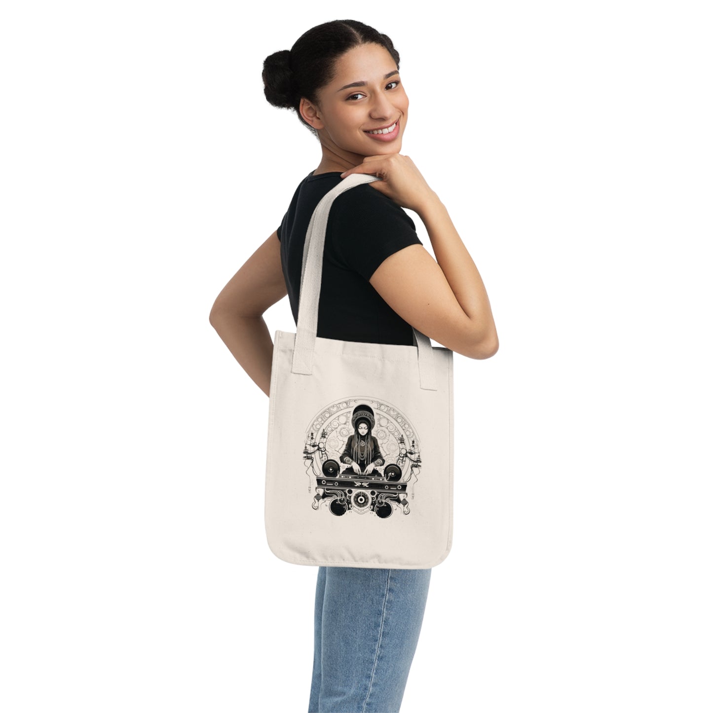 God is a DJ Canvas Tote Bag (#009)